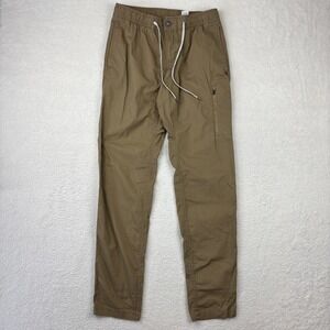 VUORI 'Ripstop Climber' Mens Small Pants Brown Tan Slim Fit Casual Stretch EUC